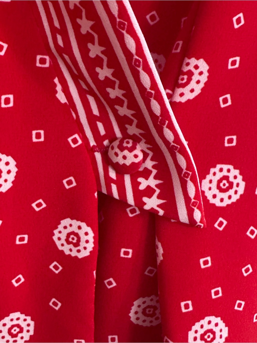 Vintage Country Suburbans 2 Piece Pant Set Red Bandana Print Wide Leg 10 ILGWU - Picture 4 of 13